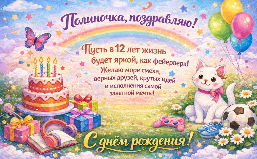 Моей Полине — 12 лет